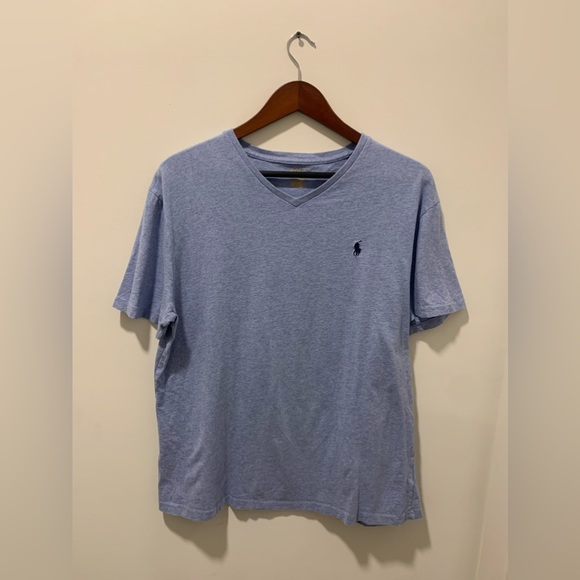 Light Blue Polo V-Neck - Picture 1 of 2